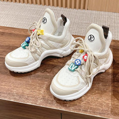LV ARCHLIGHT SNEAKER IN BLANC BEIGE EMBOSSED CALFSKIN