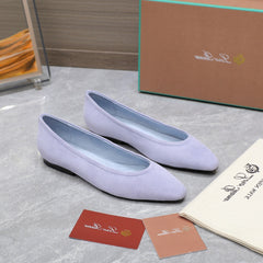 CLASSIC BALLET SHOES IN PASTEL PURPLE SUEDE