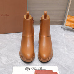 LP 25S KILDA ANKLE BOOT IN BURNT ORANGE CALFSKIN