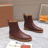 LP 25S KILDA ANKLE BOOT IN WINE BROWN CALFSKIN