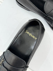 YSL 25S LOAFERS IN BLACK LAMBSKIN