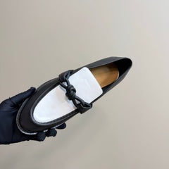 ASTAIRE LOAFER IN WHITE MIX BLACK CALFSKIN