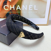 THICK HEADBAND IN BLACK TWEED 174106