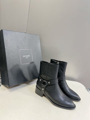 SL HARNESS BOOTS BLACK CALFSKIN