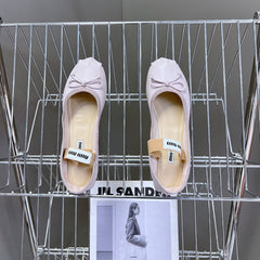 BALLET FLAT SHOES PASTEL PINK SHEEPSKIN