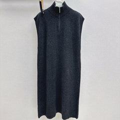 HERMES 25S SLEEVELESS CREW-NECK KNIT DRESS 306