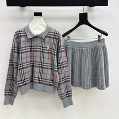 BURBERRY 25S POLO SHIRT AND SKIRT SET 0048