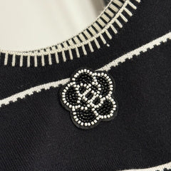 CHANEL 25S STRIPED KNIT SWEATER DRESS 335