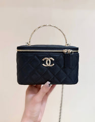 CHANEL 25S COCO CRUSH 17 IN BLACK CALFSKIN GOLD HARDWARE