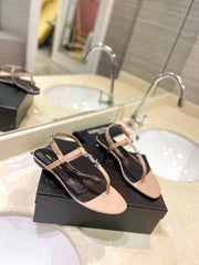 SL CASSANDRA SANDALS TAN POLISHED CALFSKIN