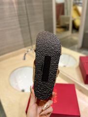 CROSSOVER - STRAP CAMEL BROWN CALFSKIN SLIDE