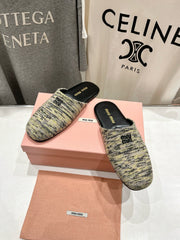 KNITTED MULES IN MULTICOLOR WOOL