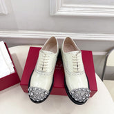 VIV' RANGERS LACE-UPS IN WHITE CALFSKIN