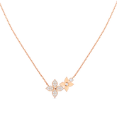 STAR BLOSSOM NECKLACE PINK GOLD DIAMONDS