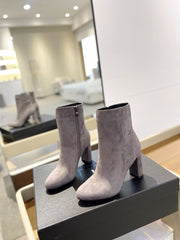 SL HONORÉ BOOTIES GRAY SUEDE
