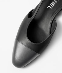 SLINGBACKS BLACK DARK GRAY LAMBS