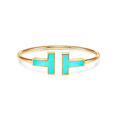 T WIDE TURQUOISE OPEN BRACELET