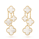 CLOVER WHITE MOP 4 MOTIFS GOLD