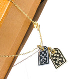 LV GOLD AND SILVER DOUBLE BRAND GOLD BRACELET