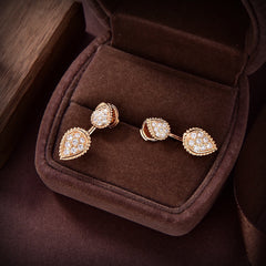 SERPENT BOHEME PINK GOLD DIAMONDS C SHAPE EARRINGS