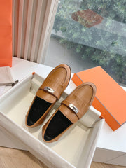 Destin Loafer Brown Goatskin with Fringe Detail
