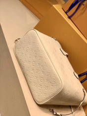 NEVERFULL MM 32 CREAM EMBOSSED COWHIDE LEATHER