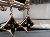 BLOSSOM STAR PINK GOLD ONYX EARRINGS