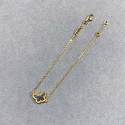 BUTTERFLY DARK MOP GOLD BRACELET