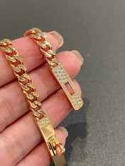 KELLY CHAIN PINK GOLD DIAMONDS BRACELET