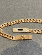 KELLY CHAIN PINK GOLD DIAMONDS BRACELET