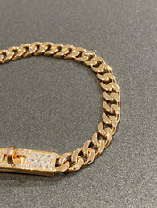 KELLY CHAIN PINK GOLD DIAMONDS BRACELET
