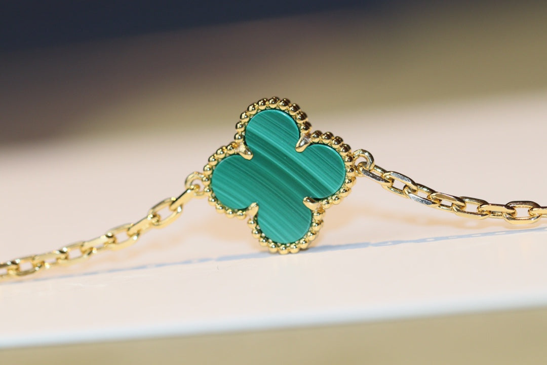CLOVER 20 MOTIFS MALACHITE GOLD