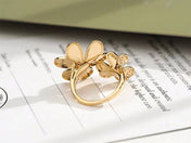 CLOVER COMOS GOLD DIAMOND RING