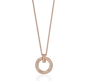 T CIRCLE PEDANT DIAMOND NECKLACE