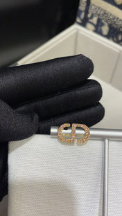 PETIT CD DIAMOND GOLD STUD EARRINGS