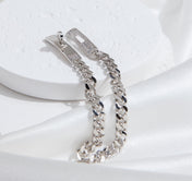 KELLY CHAIN SILVER DIAMOND BRACELET