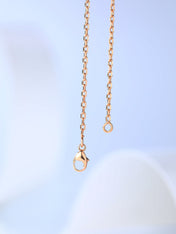 H CAGE PINK GOLD NECKLACE