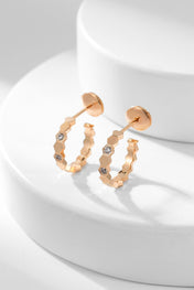 BEE LOVE DIAMOND HOOP EARRINGS
