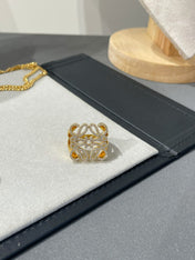 ANNAGRAM DIAMOND PAVED GOLD RING