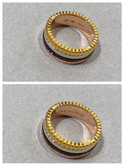 QUATRE BLACK EDITION PINK GOLD RING