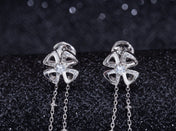 FIOREVER SILVER DIAMOND DROP EARRINGS