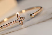LV IDYLLE GOLD OPEN BRACELET DIAMOND PAVED