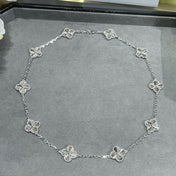 CLOVER NECKLACE 10 MOTIFS SILVER