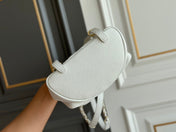 SMALL BACKPACK 20.5 WHITE GRAINED CALFSKIN