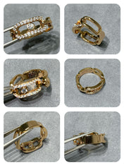 MOVE LINK DIAMOND PAVED RING