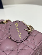 LADY D-JOY 16 MICRO PURPLE LAMBSKIN