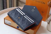LV SARAH WALLET MONOGRAM EMPREINTE LEATHER 19CM DARK BLUE RED