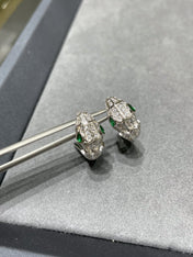 BVL SILVER DIAMOND SMALL SERPENT EARRINGS