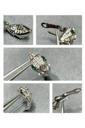 BVL SILVER DIAMOND SMALL SERPENT EARRINGS