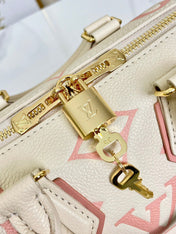 SPEEDY 20.5 WHITE PINK MONOGRAM CANVAS